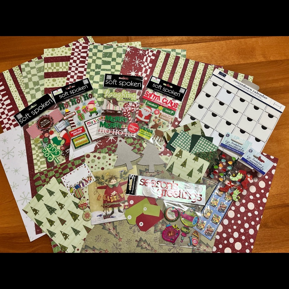 Christmas Advent Calendar Paper Craft Lot